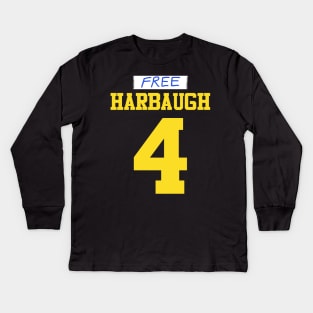 Free Harbaugh 4 Kids Long Sleeve T-Shirt